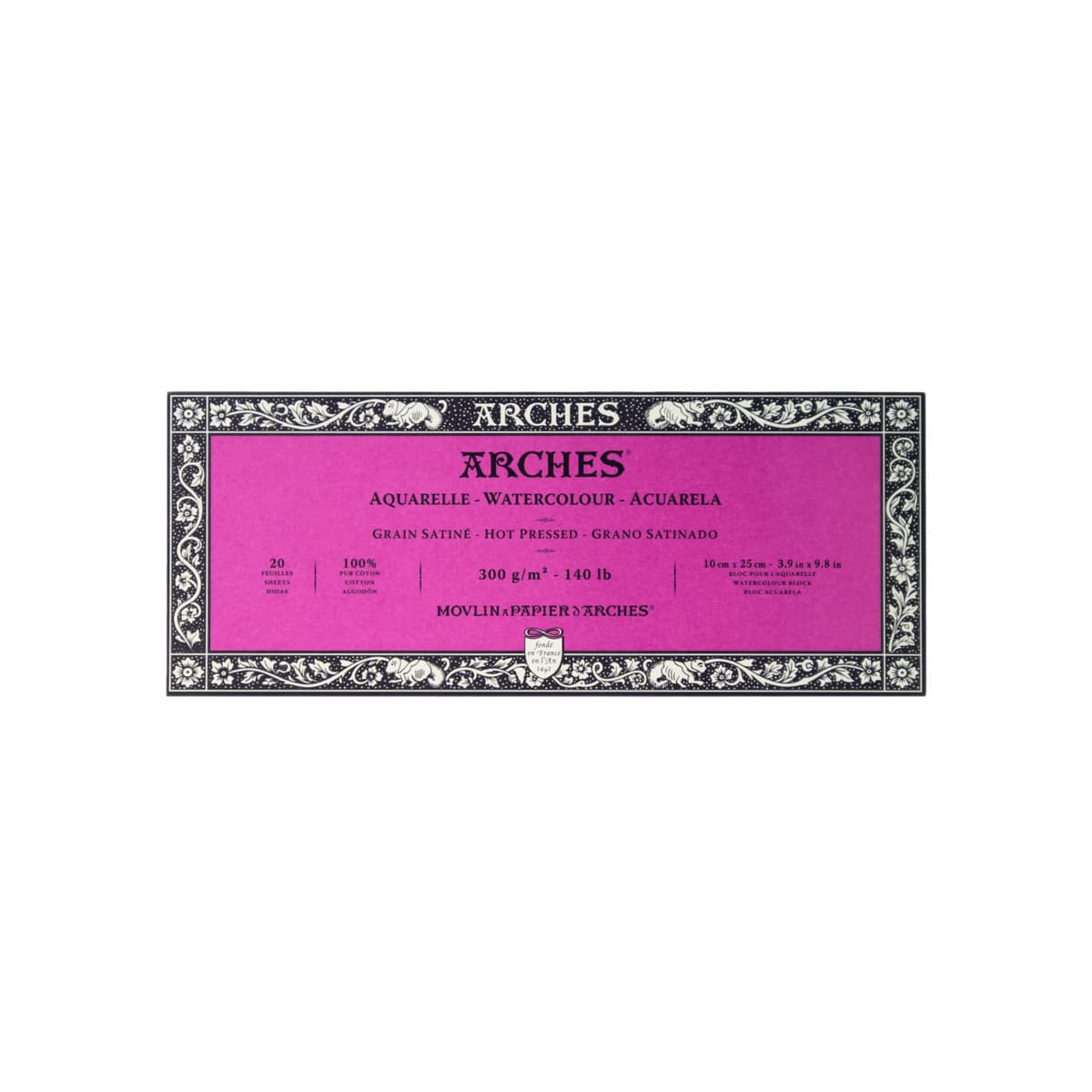 Arches - Papel de acuarela, bloc 12 hojas engomado 1 lado, grano fino, 300 g/m², 23 x 31 cm — view 7