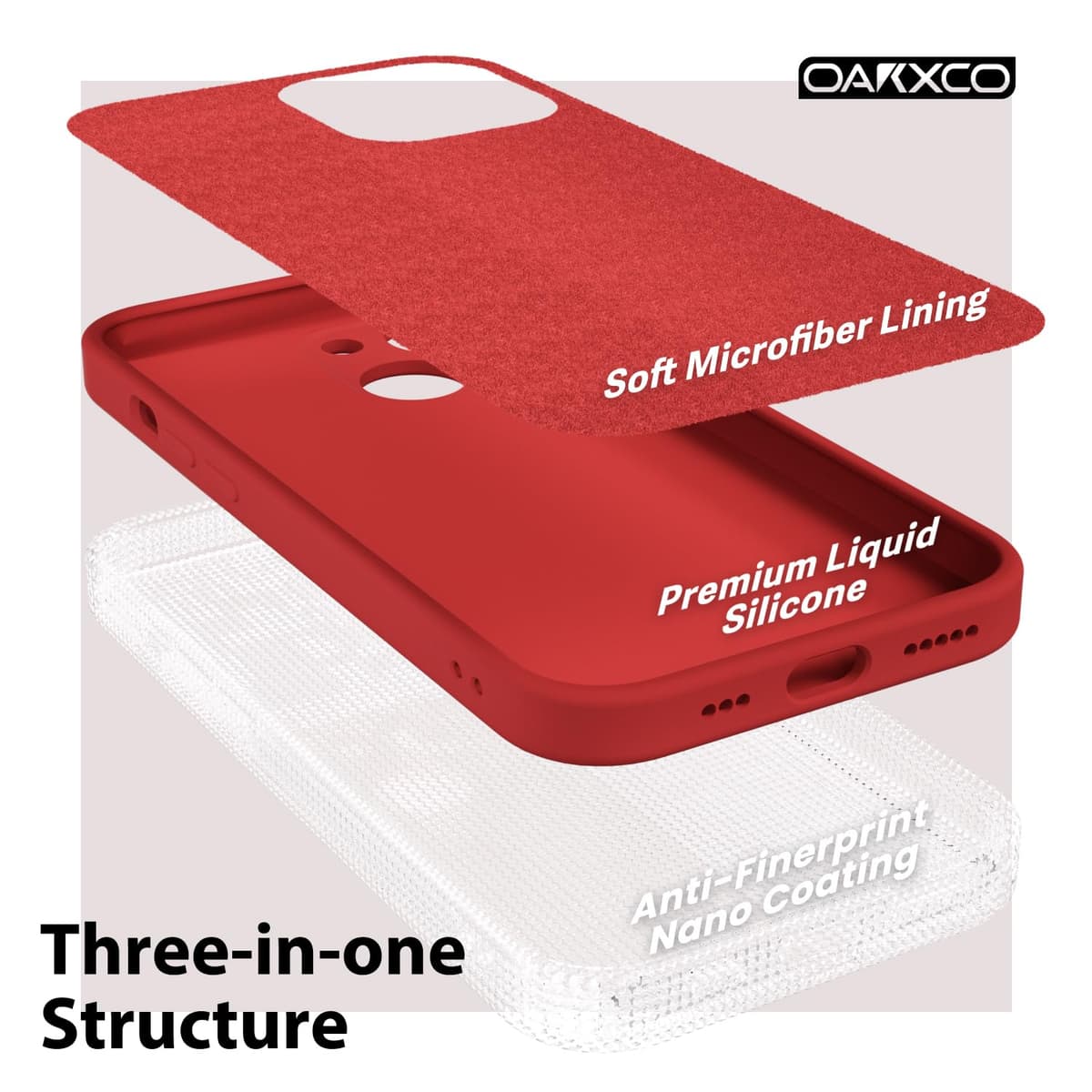 oakxco for iPhone 17 Pro Max Phone Case Liquid Silicone, Cute Thin Slim Grip Soft Rubber Gel for Women Men, Smooth Matte TPU Plain Solid Color Girly Simple Case with Camera Cover, Light Pink — view 813