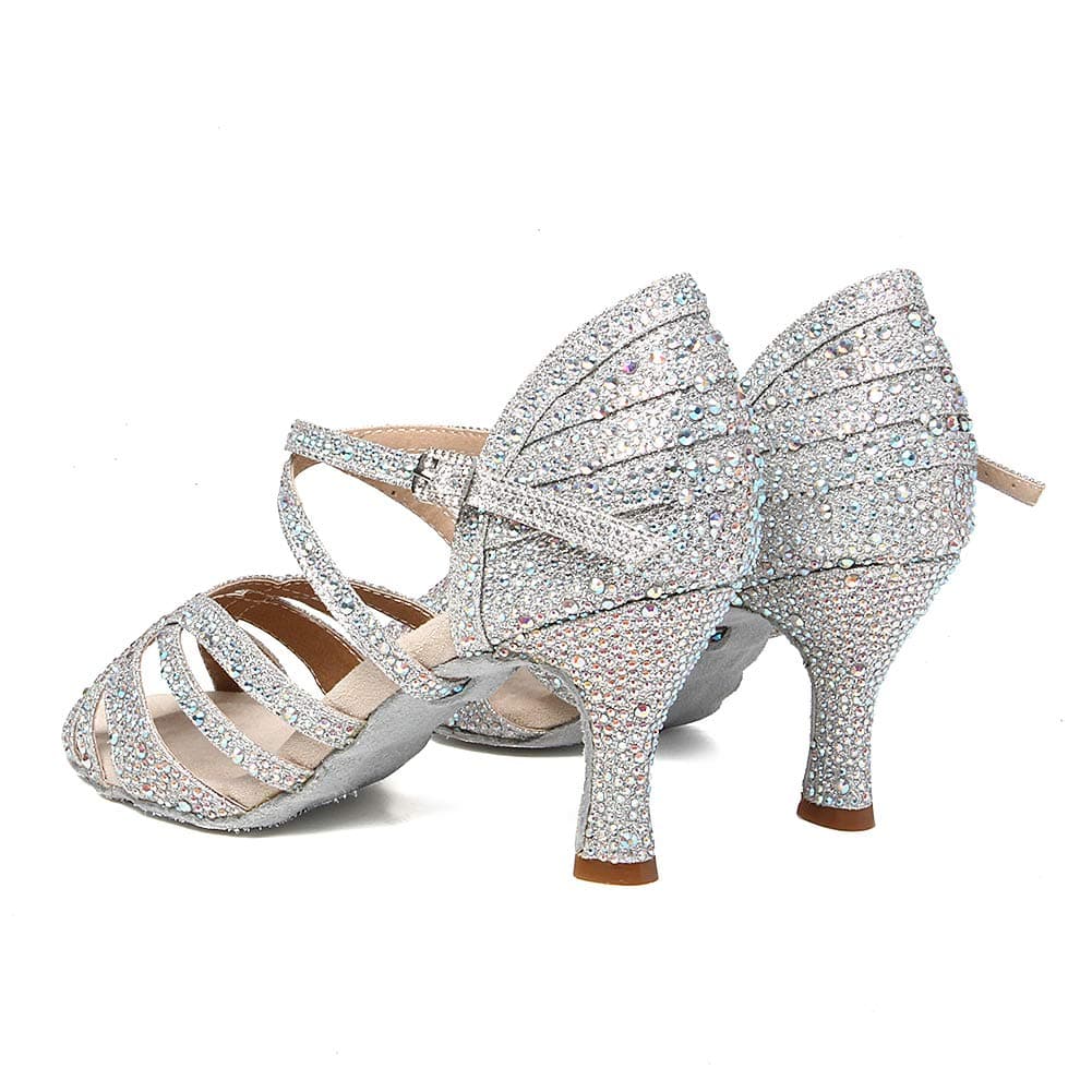 HROYL Zapatos de Baile Latino Mujer Salsa y Bachata Zapatos Baile de Salón,Modelo YCL356 — view 8