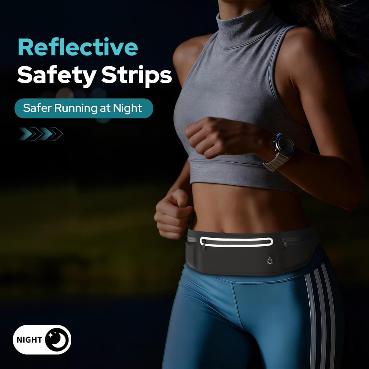 Alyvisun Riñonera Running para Mujeres y Hombres, Riñonera para Correr Resistente al Agua (Compatible con iPhone 17/16/15/14/13 Pro MAX), Gran Capacidad, Ideal para Correr, Senderismo y Deportes — view 5