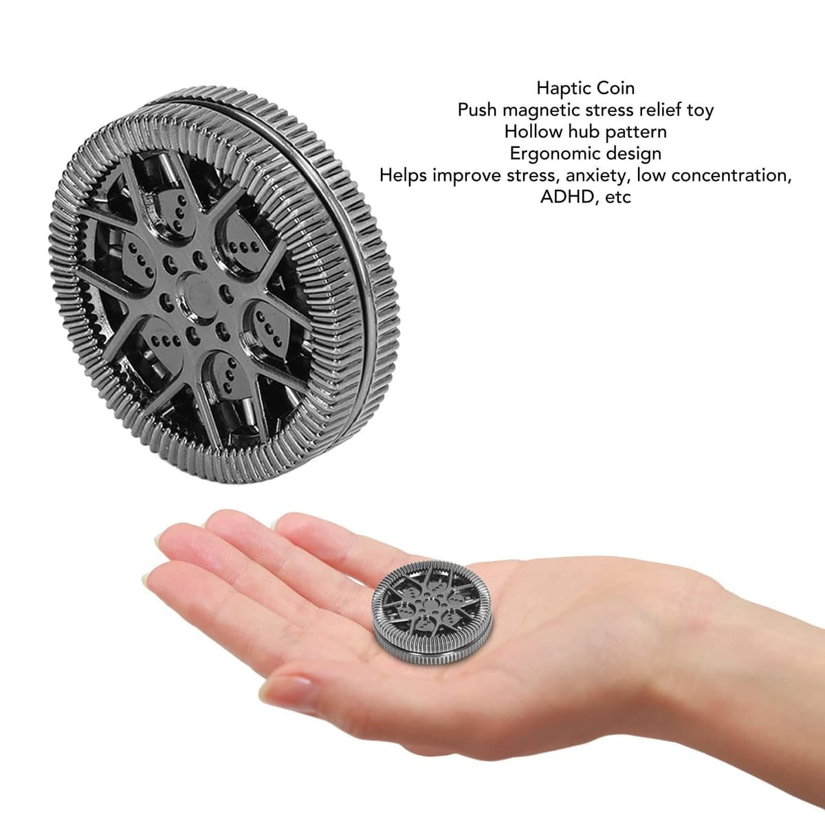 Juguete de Bloques Inquietos, Control Deslizante de Empuje de Moneda Háptica, Juguete Deslizante de Empuje Magnético Portátil, Control Deslizante Magnético de Moneda Háptica, — view 3