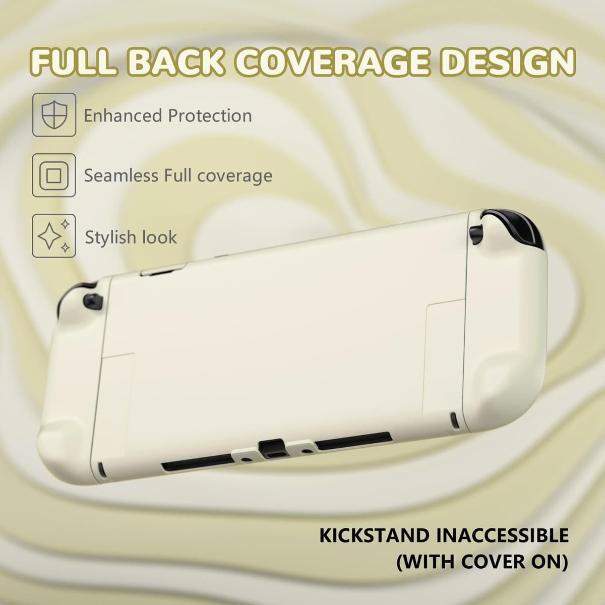 PlayVital Funda Protectora para Nintendo Switch 2 (2025) - Carcasa Rígida Dockable con Soporte Plegable y Tapas para Joysticks, Protector para Switch 2 - Color Sólido Serie (Amarillo Antiguo) — view 5
