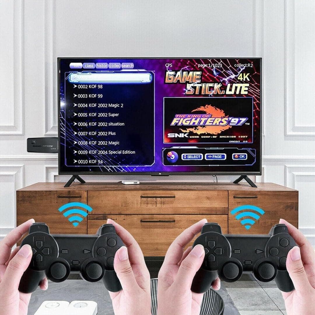 Retro Game Console with 20000+ Games, 64GB, 2 Wireless Controls, Compatible with 4K, Arcade Console Plug & Play — view 9