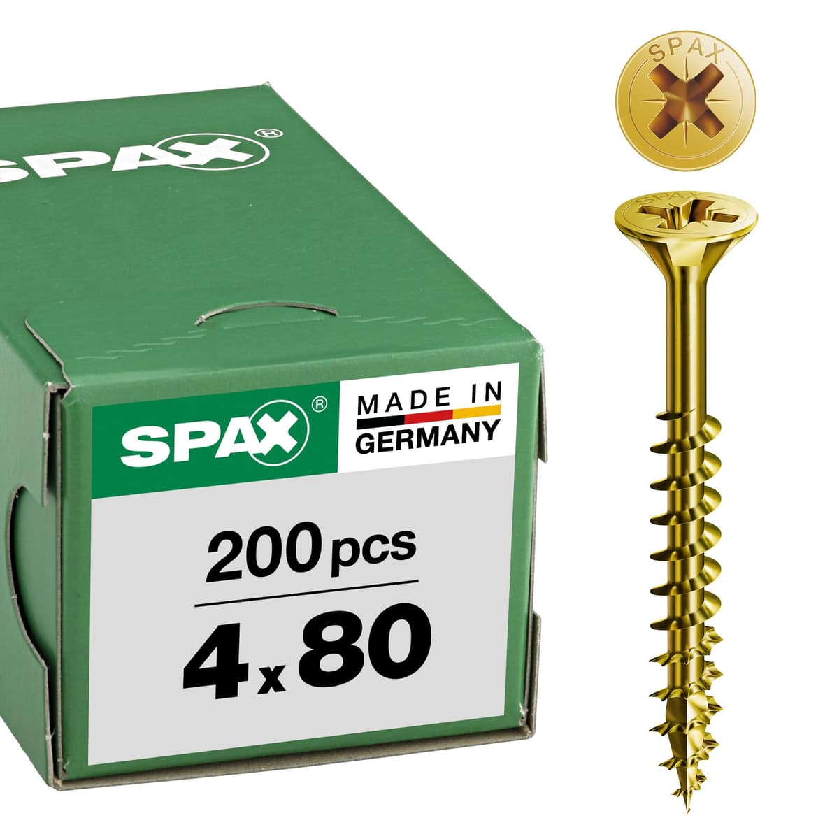 Spax 1081020400253 - Tornillo universal, 4,0 x 25 mm, 200 piezas, cabeza avellanada, cruz receso z 4cut, rosca completa, — view 16