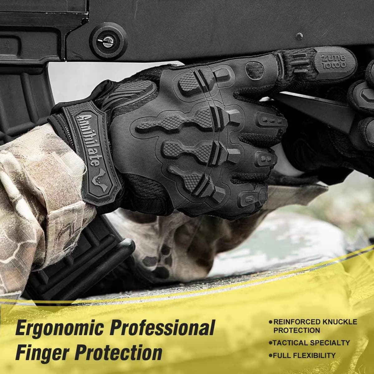 Zune Lotoo Guantes Tacticos Militar, Guantes Airsoft Tácticos Compatibles con Pantalla Táctil para Hombre y Mujer, Guante Moto Verano Transpirable para Airsoft Paintball Motocross Montaña — view 6