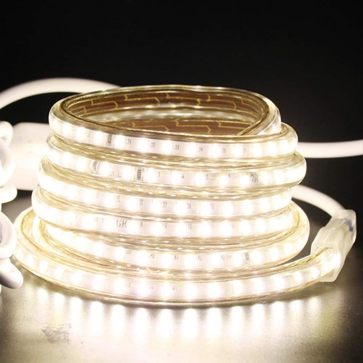 25m LED Strip AC 220V 240V IP65 Waterproof 3014 SMD 120LEDs/m Commercial Rope Light, Warm White Ribbon for Home Kitchen Cabinets Ceiling Garden Decoration UK Plug — view 2
