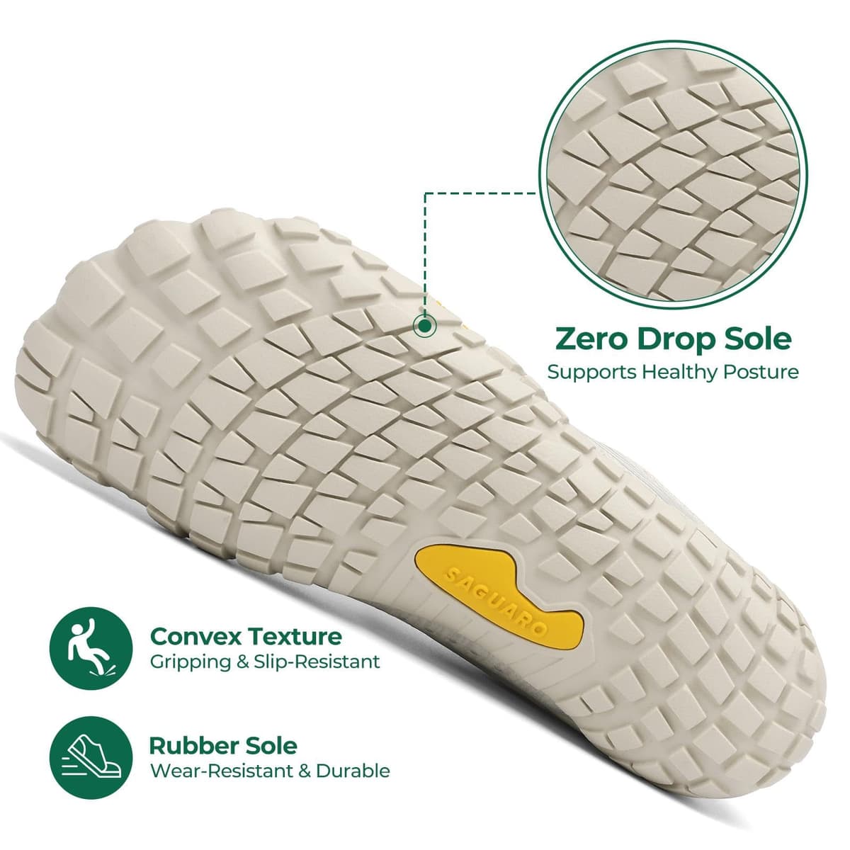 SAGUARO Barefoot Hombre Mujer Zapatillas Minimalistas para Zero Drop Soles y Wide Tox Box,Gr.35-48 EU — view 5