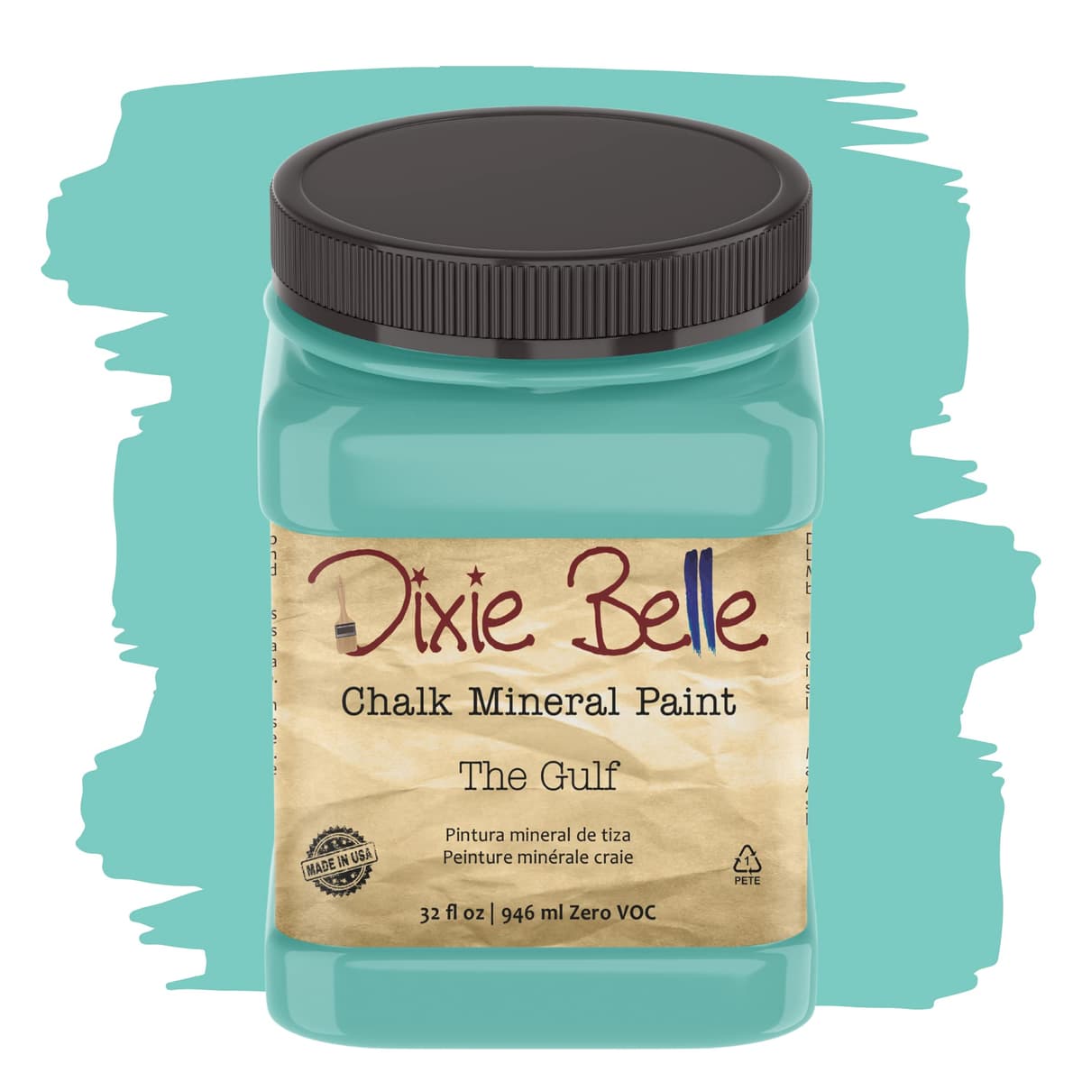 Dixie Belle Paint Company Chalk Finish Furniture Paint - Caviar (32oz) - Matte Black Chic Chalk Mineral DIY Furniture Paint — view 254