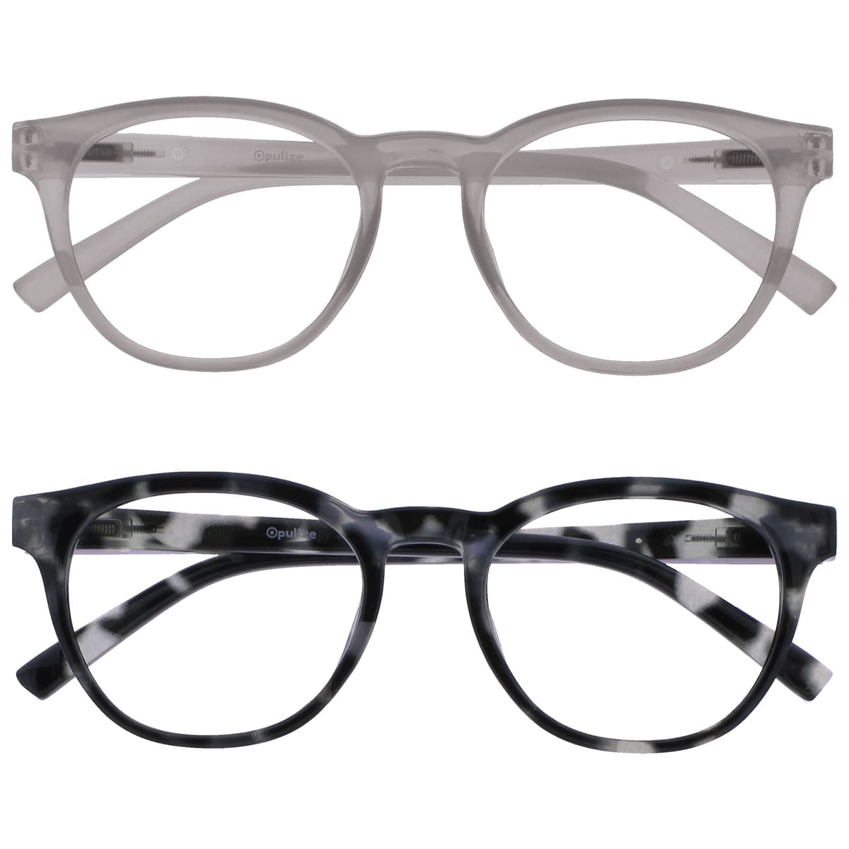 OPULIZE Blu Gafas con Bloqueo de Luz Azul Montura Redonda Azul Bisagras de Muelle Mejoran el Sueño Ordenador Gaming Antirreflejante Hombre Mujer B5-3 +0.00 — view 16
