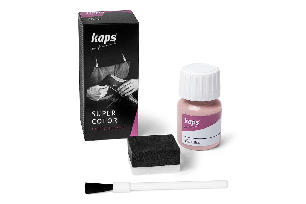 Tinte para Zapatos y Bolsos de Cuero y Textil con Esponja y Brocha, Kaps Super Color, 70 Colores (117 - azul marino) — view 81