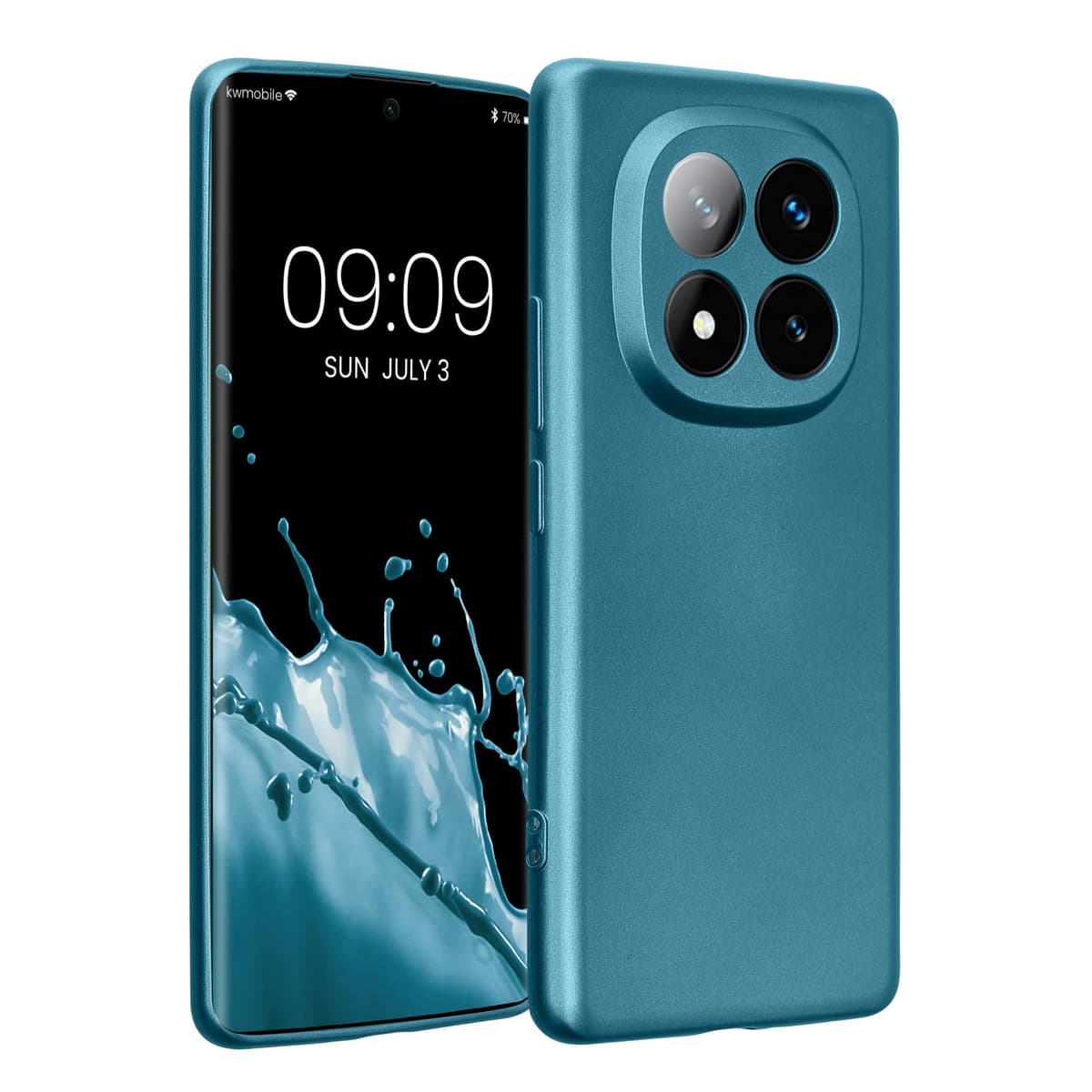 kwmobile Carcasa Compatible con Xiaomi Redmi Note 14 Pro 5G / Poco X7 Funda - Funda Ultrafina de TPU con Bordes elevados - Lavanda Metalizado — view 175