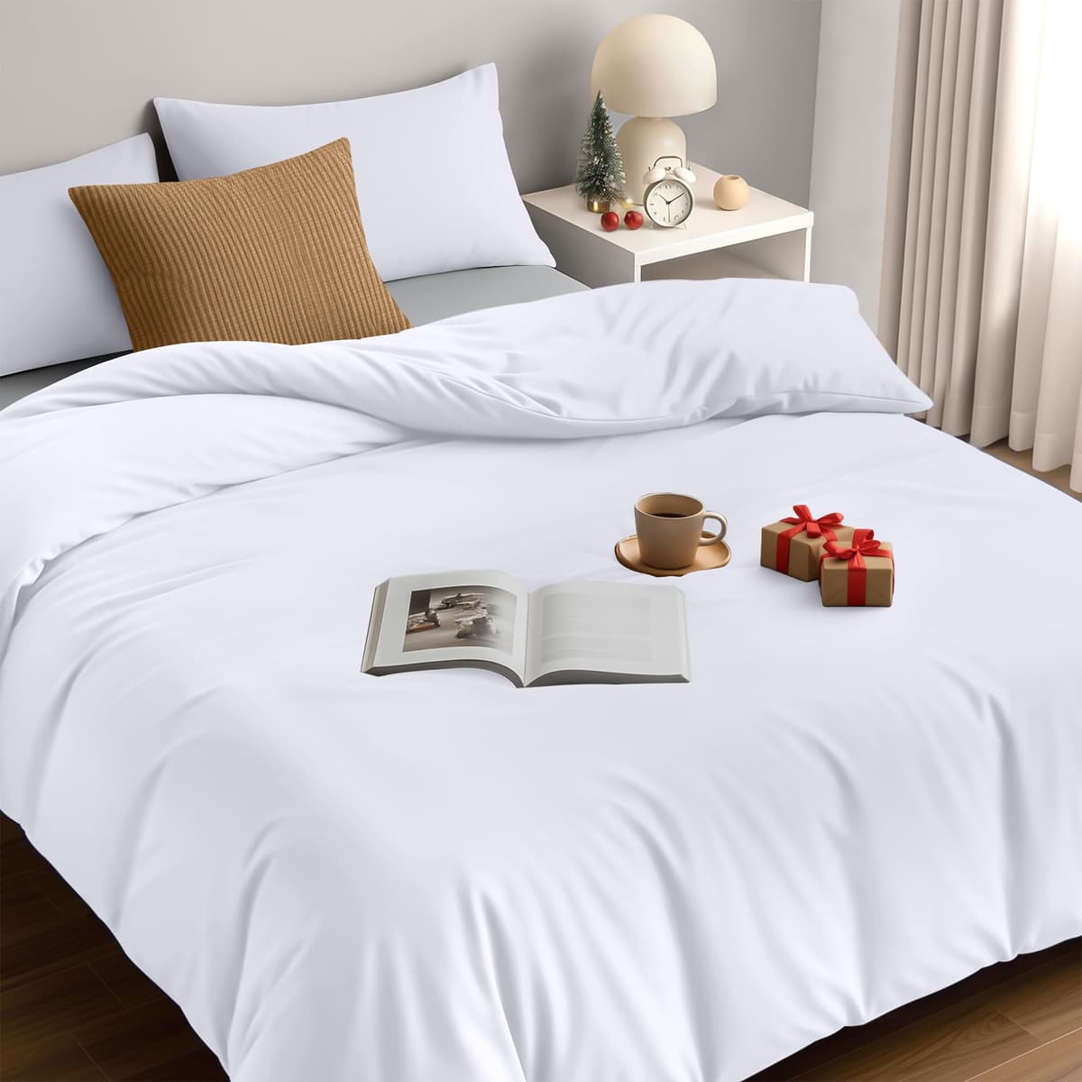 Utopia Bedding Funda Nordica Cama 180 - Microfibra Juego de Funda Nordica 240x260 cm y 2 Fundas de Almohada 65x65 cm (Blanco) — view 29