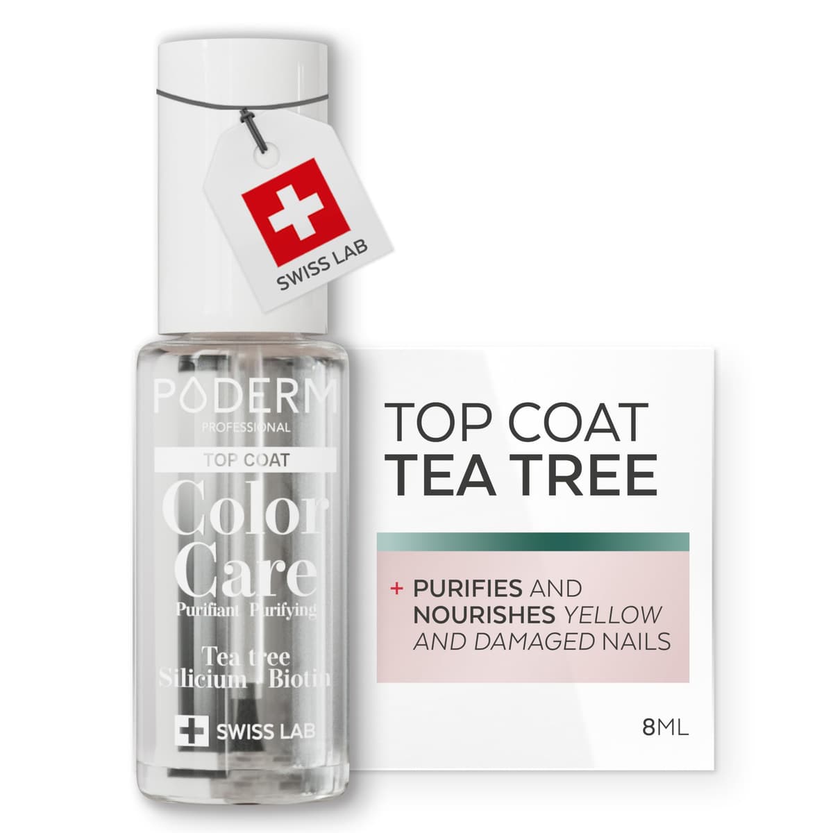 PODERM Nail Care Polish with Tea Tree - Rosewood | Swiss Lab - 8ML | Enriched with Tea Tree, Silicon & Biotin | Purifies, Clarifies & Nourishes Yellow Nails | Created by a Podiatrist — view 26