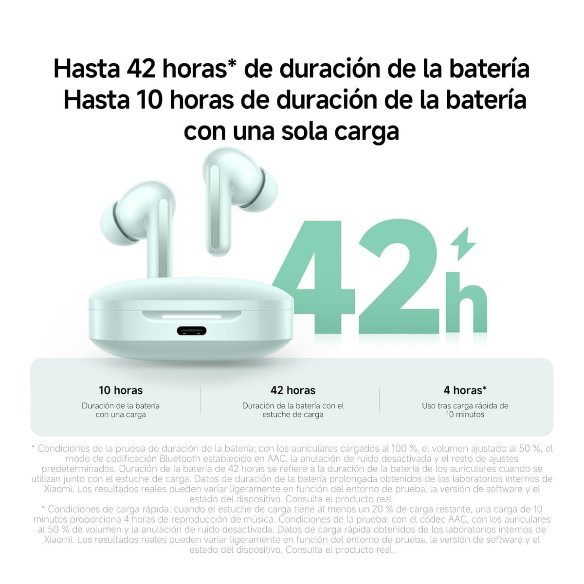 XIAOMI Redmi Buds 6 - Auriculares inalámbrico, cancelación de Ruido, Ligero, 10 Horas de autonomía y 42 Horas con el Estuche de Carga, Bluetooth, Negro (Versión ES) — view 8