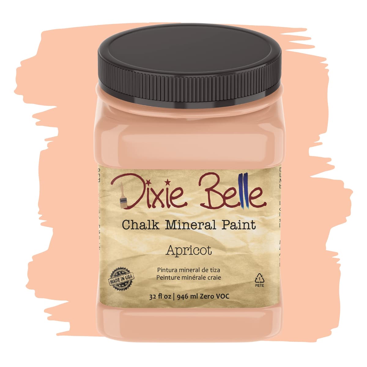 Dixie Belle Paint Company Chalk Finish Furniture Paint - Caviar (32oz) - Matte Black Chic Chalk Mineral DIY Furniture Paint — view 228
