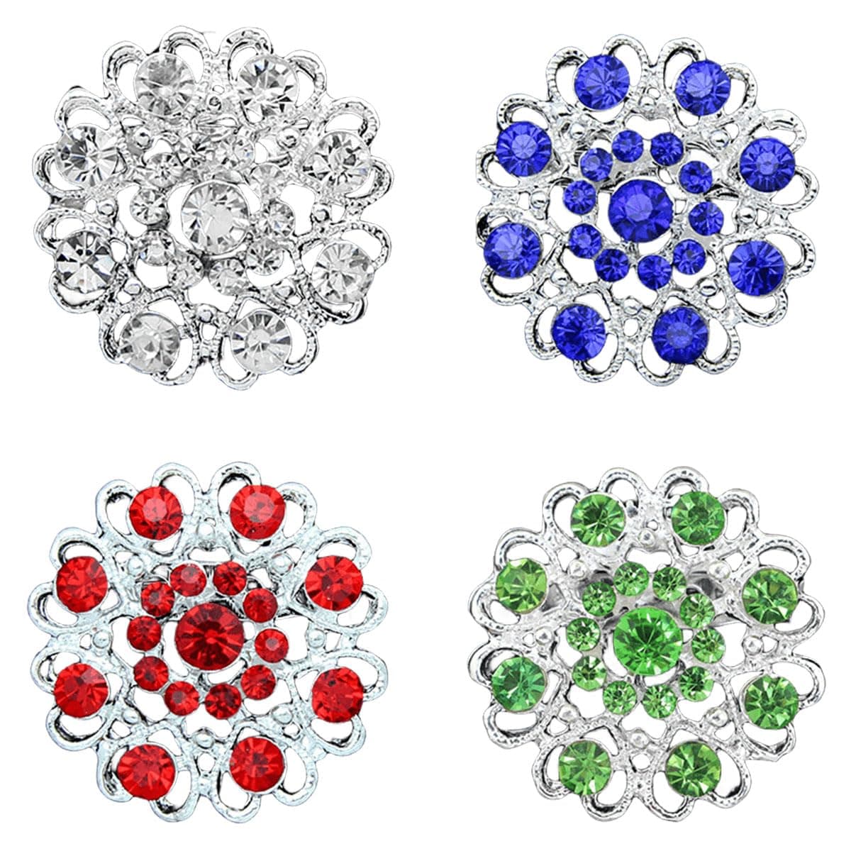 FAIRYGATE Brooch Pins Retro Crystal Rhinestone Brooches for Shirt Collar Decoration, B20 — view 5