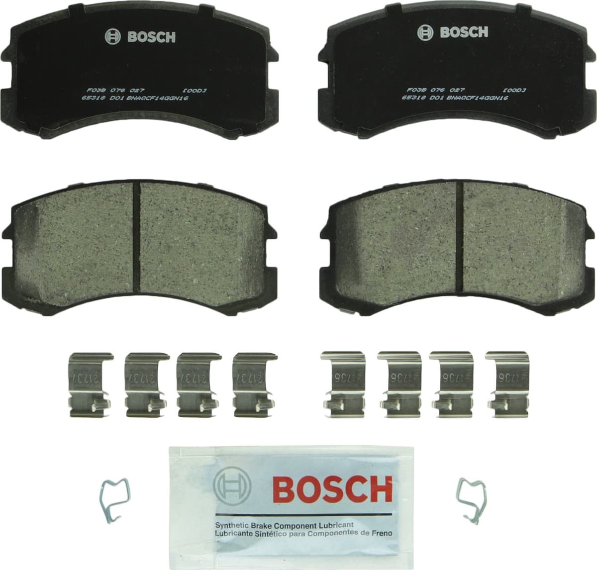 Bosch BC914 QuietCast Premium Ceramic Disc Brake Pad Set For: Acura ILX; Honda Accord, Civic, CR-V, Element, Fit, Front — view 10