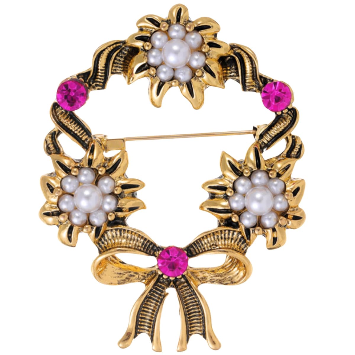 FAIRYGATE Rhinestone Brooch Clothing Jewellery Accessories Fashion Elegant Shiny Crystal Teardrop Brooches Wreath Pendent Lapel Pin，B36 — view 62