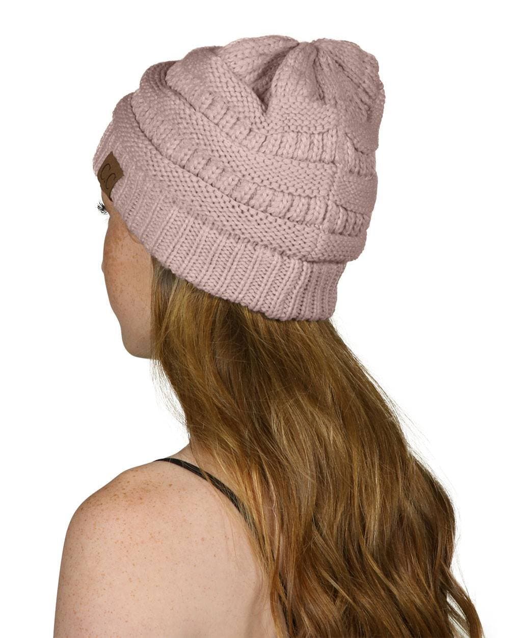 Warm Chunky Soft Stretch Cable Knit Beanie Skully — view 92
