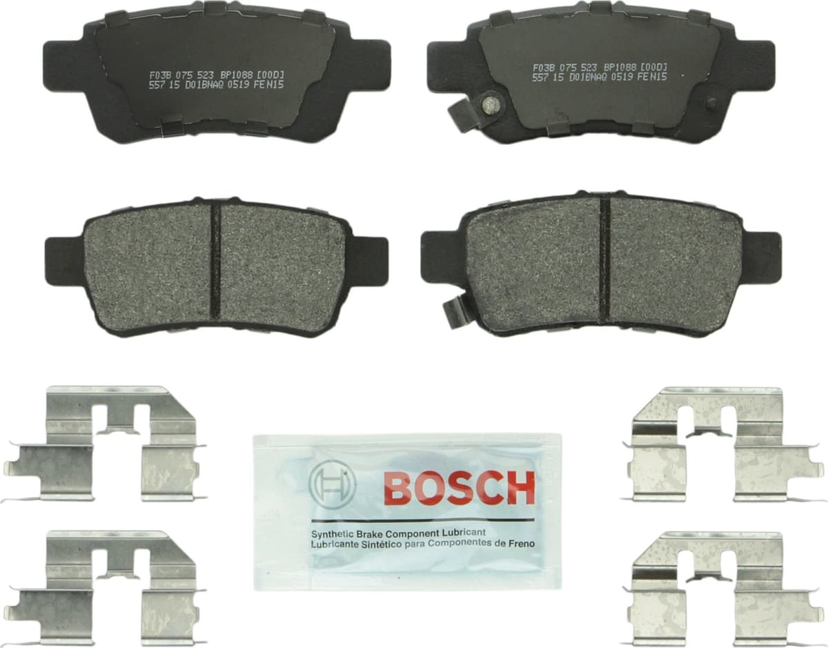 Bosch BC914 QuietCast Premium Ceramic Disc Brake Pad Set For: Acura ILX; Honda Accord, Civic, CR-V, Element, Fit, Front — view 89