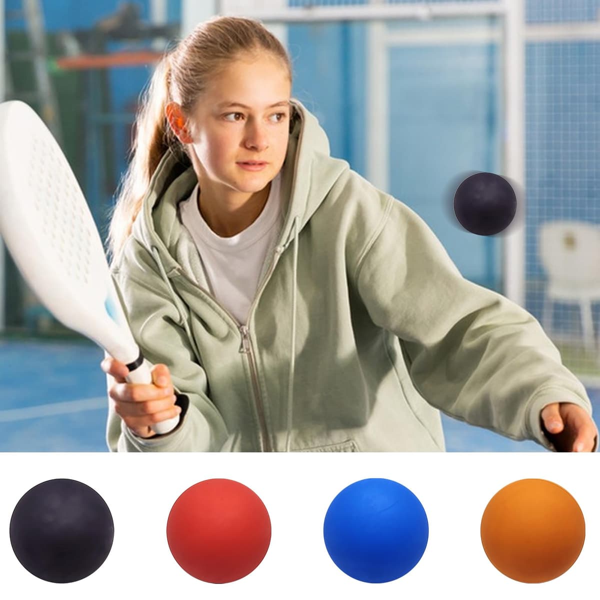 Pelota De Squash Principiante - Pelotas De Goma Alta Elasticidad Tamaño Pequeño, Entrenamiento De Reacción Y Desarrollo De Habilidades Pelotas De Práctica | Bola Hueca De Goma Deporte Exterior — view 5