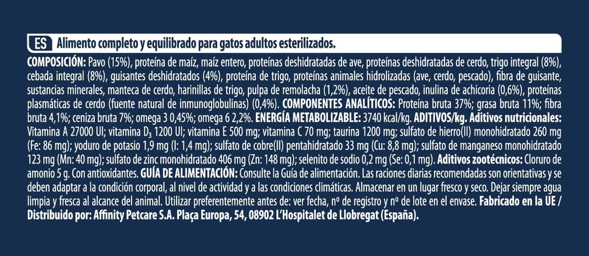 Advance Cat Adult Sterilized, Pienso para Gatos Adultos Esterilizados con Pavo, 3kg — view 4