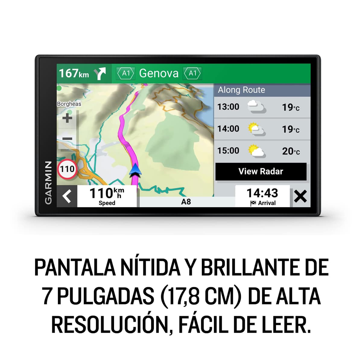 Garmin Navegador GPS, Negro, 7" (17,8 cm) — view 2