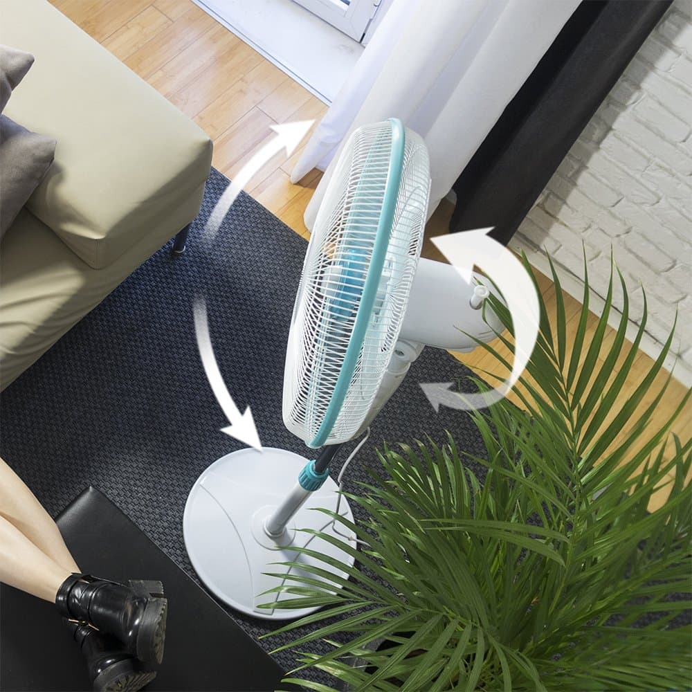 Cecotec Ventilador de Pie EnergySilence 500. 40 W, 5 Aspas de 40 cm de diámetro, Oscilante, 3 Velocidades, Altura Ajustable de 110 a 130 cm, Motor de Cobre, Diseño en Blanco — view 4
