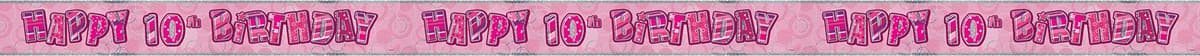 Unique Party 92068 - 9ft Foil Glitz Pink Happy 80th Birthday Banner — view 58