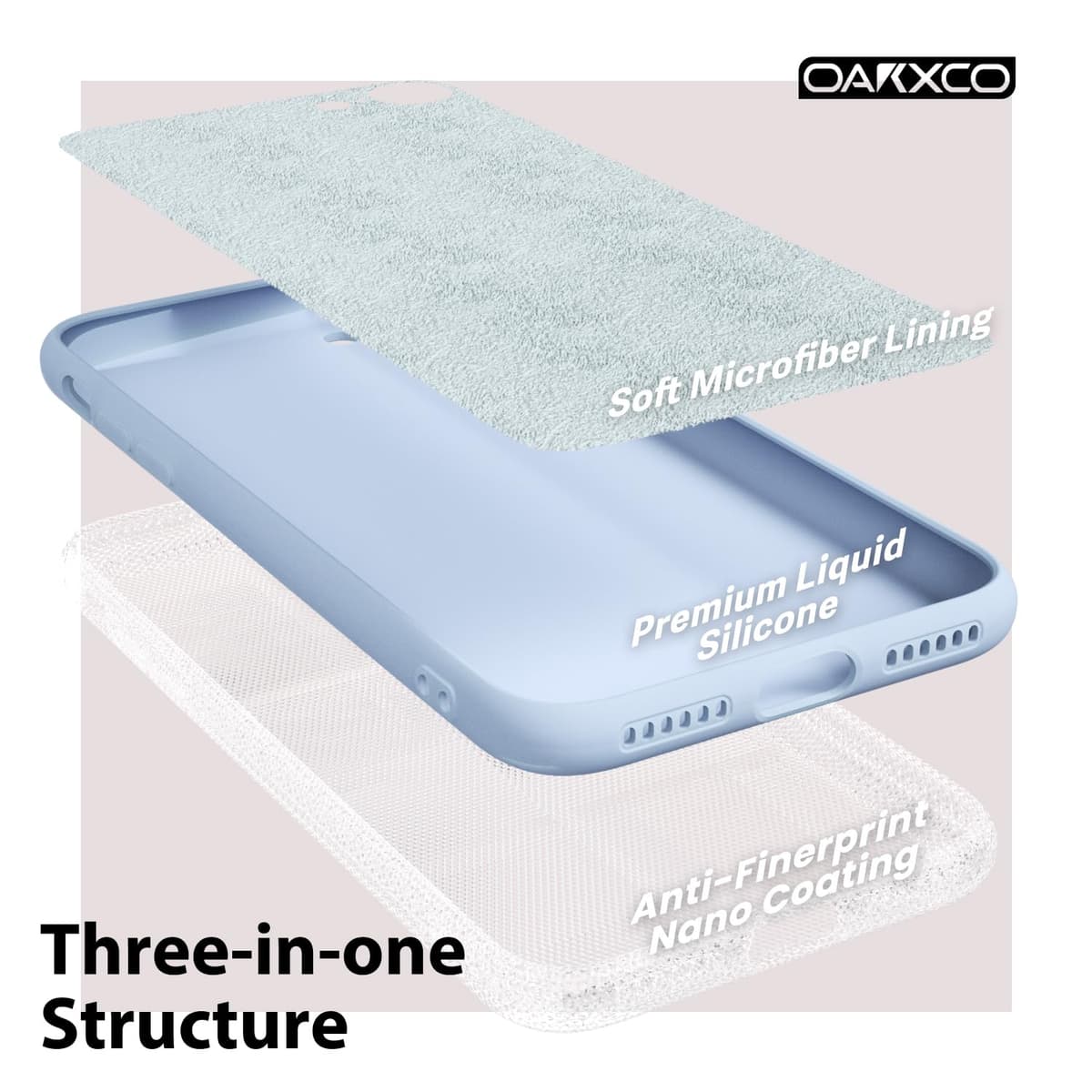 oakxco for iPhone 17 Pro Max Phone Case Liquid Silicone, Cute Thin Slim Grip Soft Rubber Gel for Women Men, Smooth Matte TPU Plain Solid Color Girly Simple Case with Camera Cover, Light Pink — view 1912