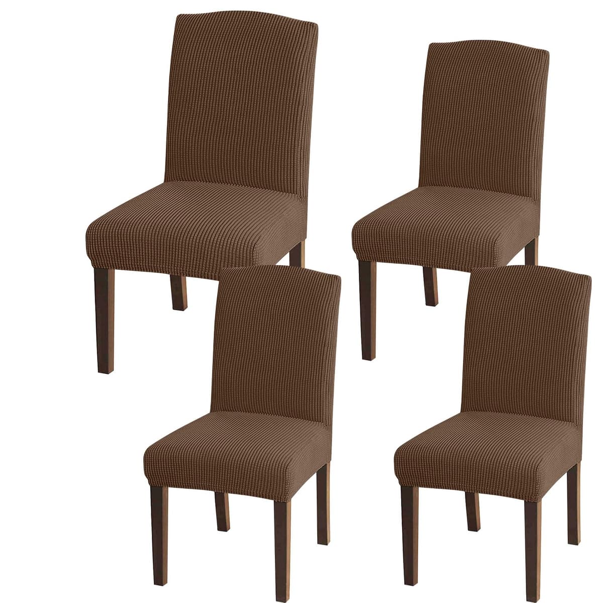 Granbest High Stretch Dining Chair Slipcovers, Universal Fit Jacquard Parson Dining Chair Covers, Removable Chair Protectors for Dining Room, Kitchen, Restaurant and Hotel (Set of 4, Grey) — view 27