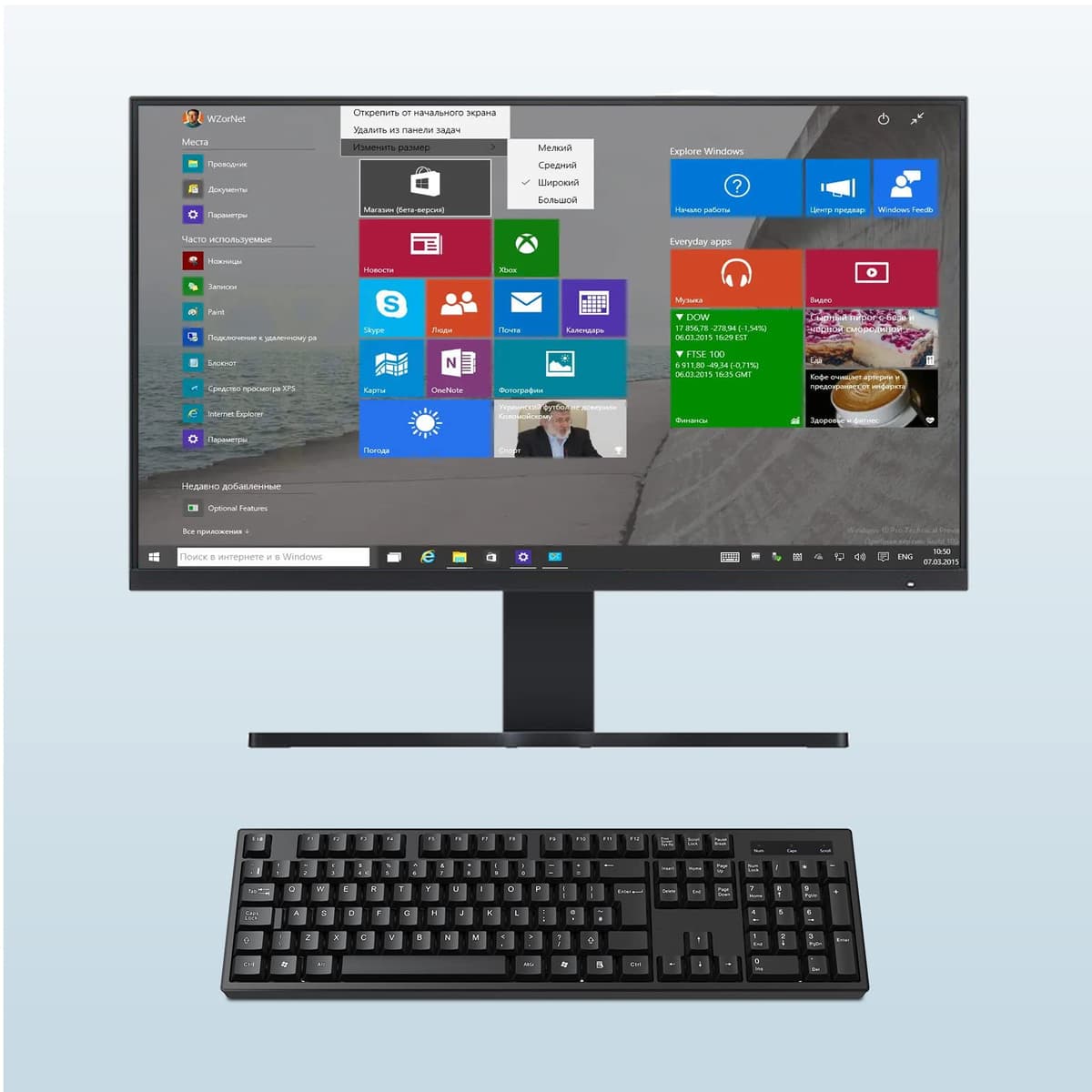 cimetech 2.4G Wireless Keyboard, QWERTY UK Full-Size Layout, USB Computer Keyboard with Numeric Keypad & Ergonomic Keys for Desktop/PC/Laptop/Surface/Smart TV/Notebook and Windows - Black — view 2