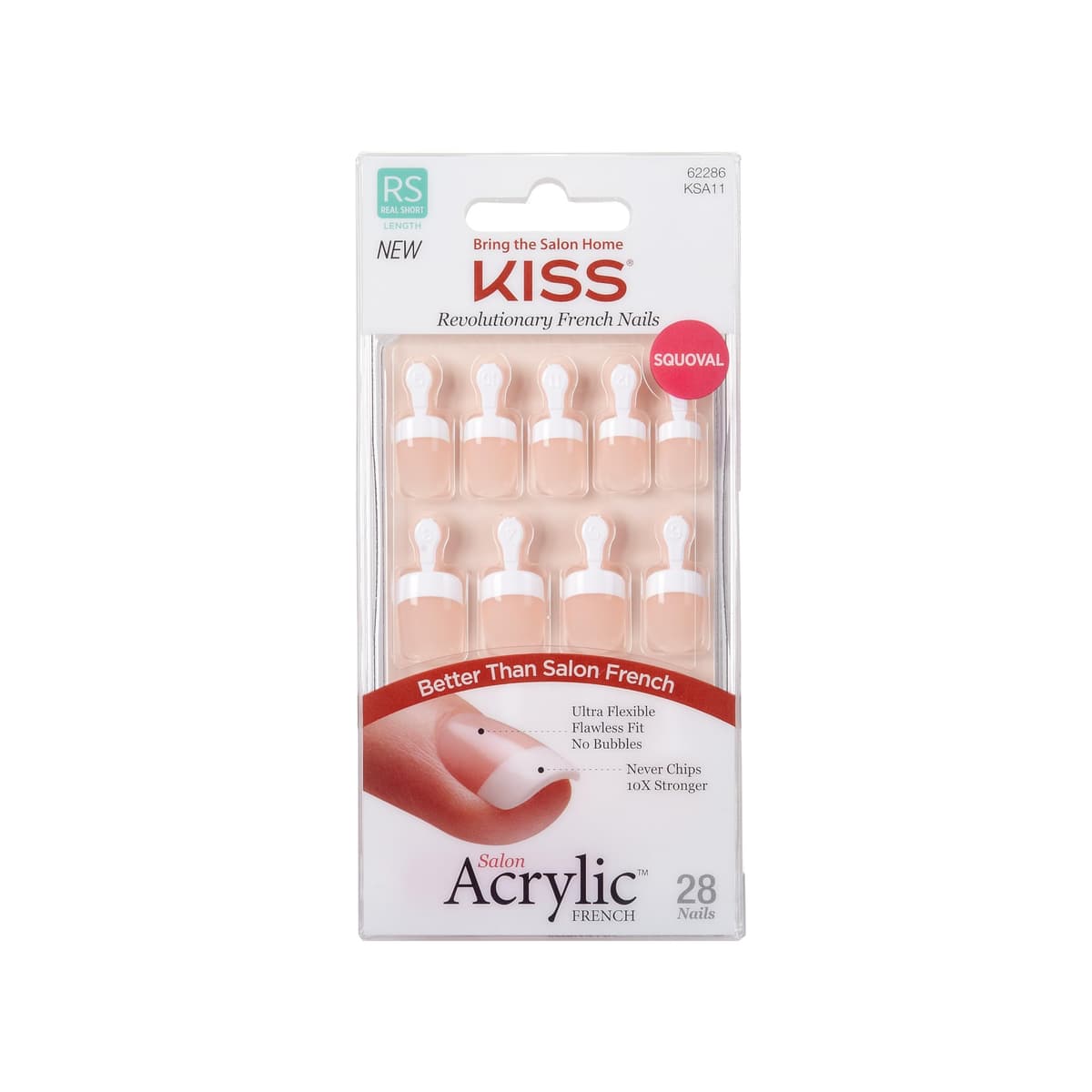KISS Salon Acrylic French Nude Collection, Cashmere, Medium Length Nude Fake Nails, Includes False Nails, Nail Glue, Nail File, and Manicure Stick, 28 Count (Pack of 1) — view 11