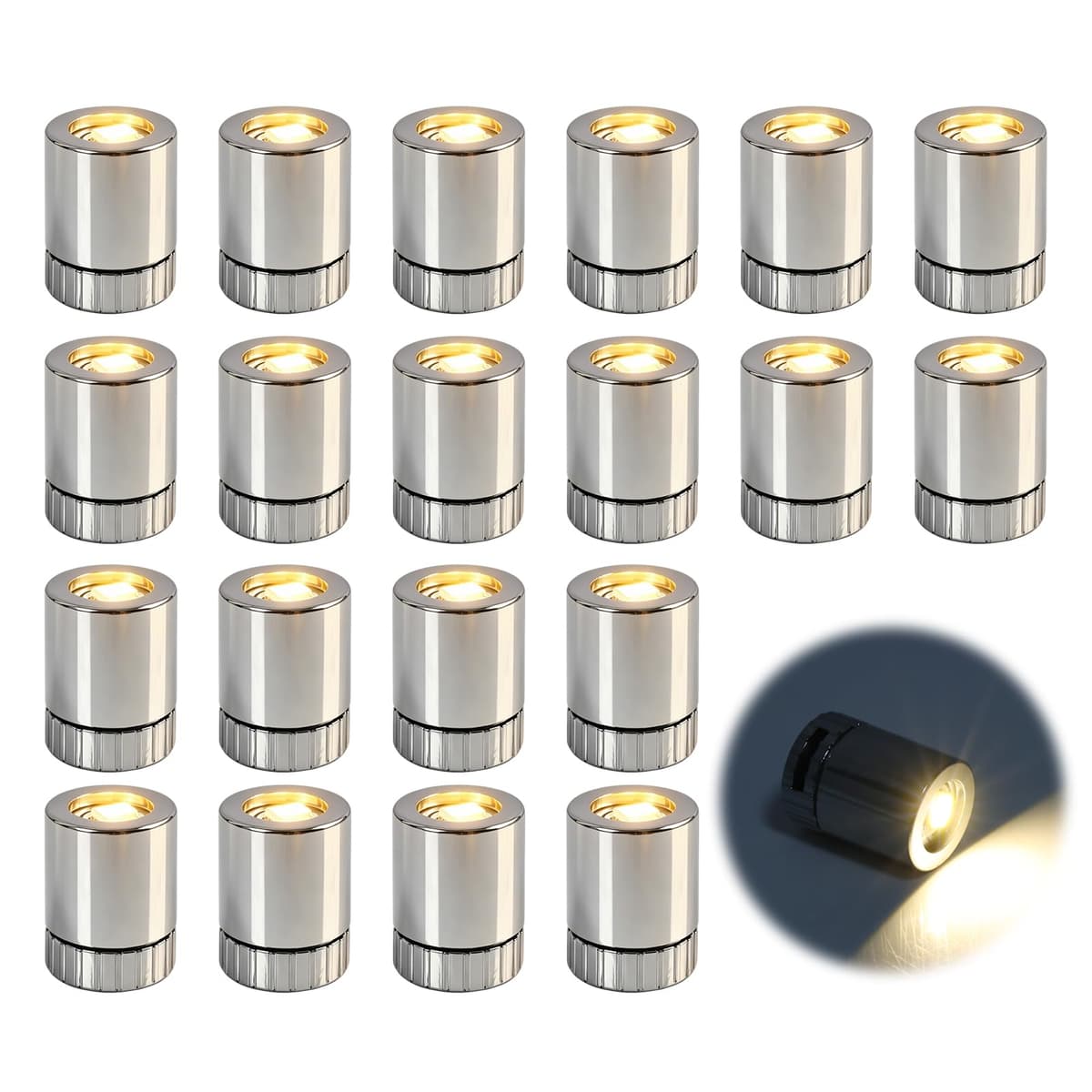 20 pcs Mini Luce LED Blanco Cálido Luci LED,Mini Luces LED con batería,Mini Luz LED Adhesiva, luz Micro LED para Manualidades,Manualidades Hechas a Mano, para Modelos en Modello FAI Da Te