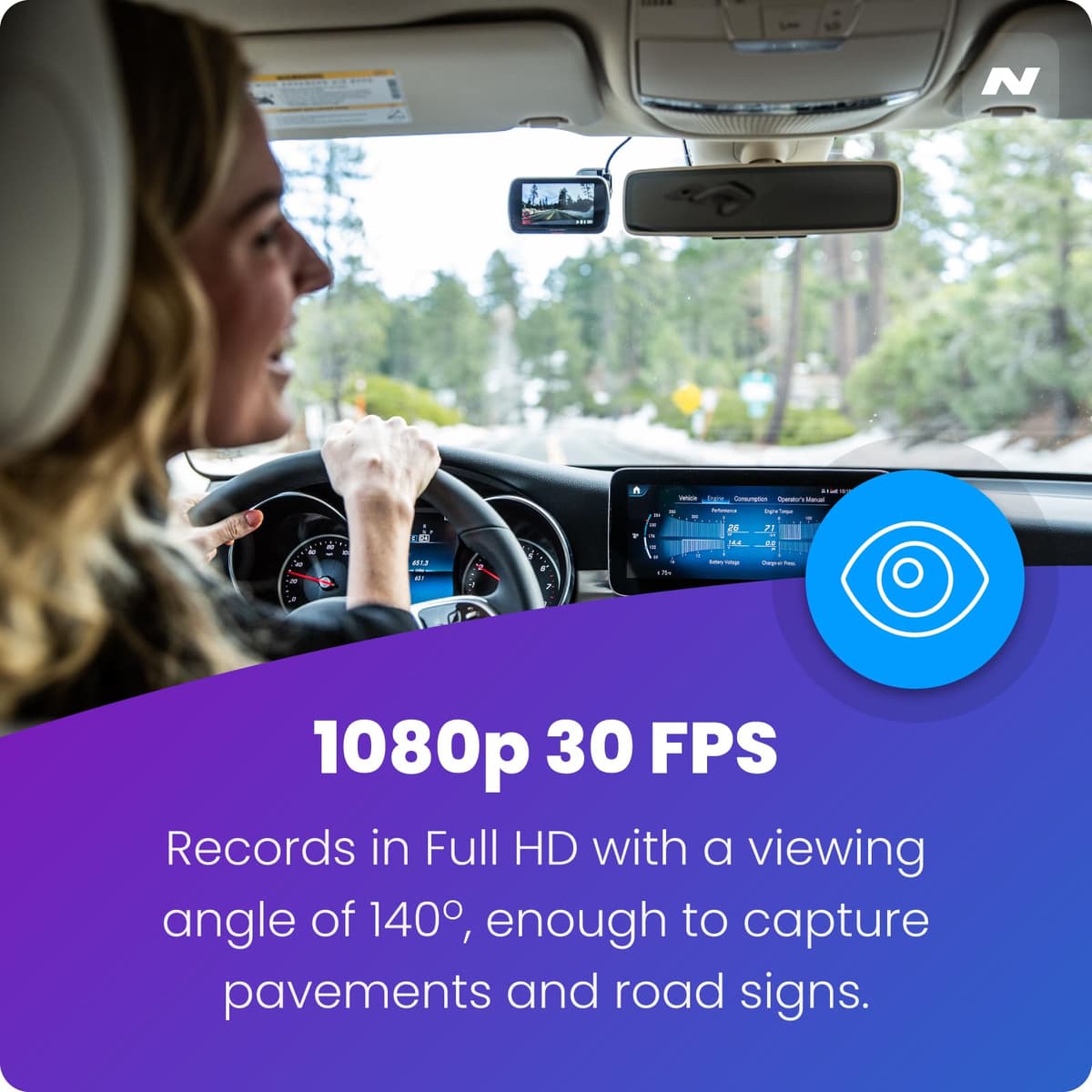 Nextbase 222XR Dash Cam Front and Rear Camera - 1080p Full HD Car Camera Dashcam - Night Vision, Intelligent Parking Mode, G-Sensor, Motion Detection, Loop Recording, 2.5" IPS Screen, Magnetic Mount — view 4