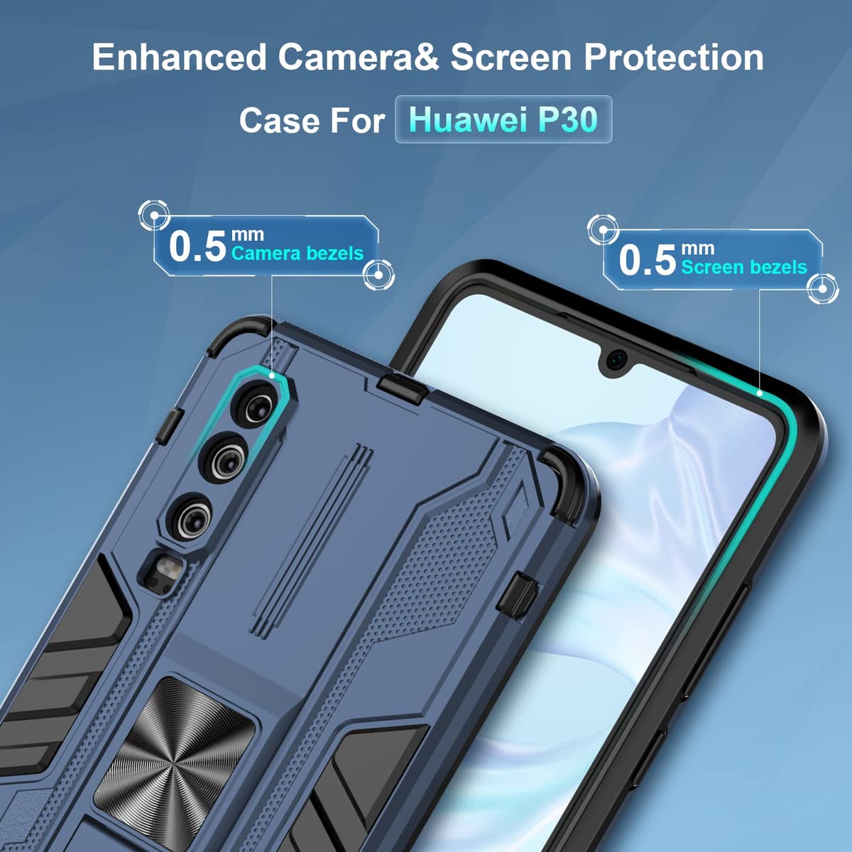 Funda para CMF Phone 2 Pro, Carcasa Antigolpes con Soporte anular metálico, Case Protectora de Grado Militar, Negro — view 178