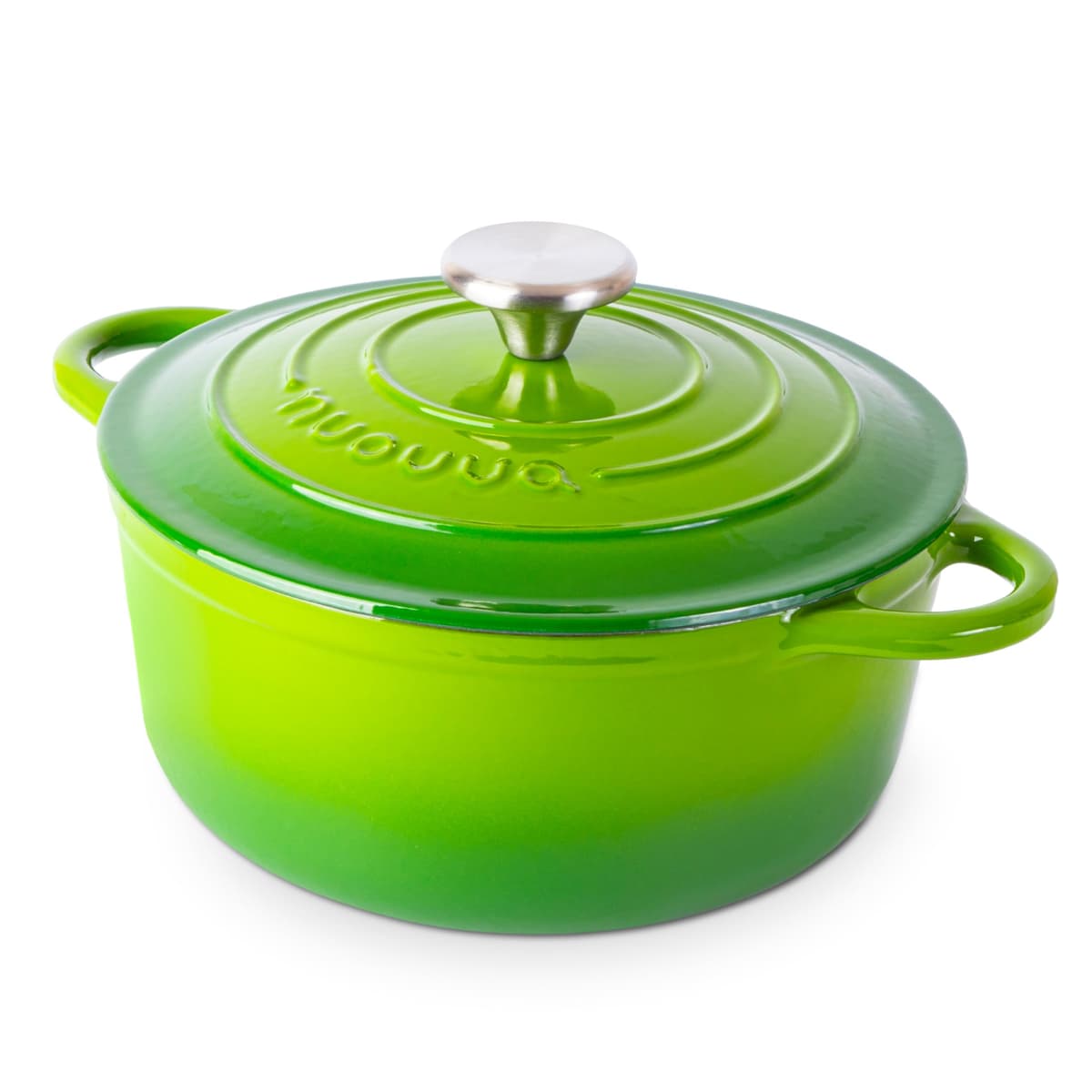 Nuovva Enamelled Cast Iron Dutch Oven Pot with Lid – 5 Quart Casserole Dish – Ceramic Dutch Oven for Bread Baking, Roasting, Braising & Stews – Oven Safe up to 500°F – 24cm Orange — view 10