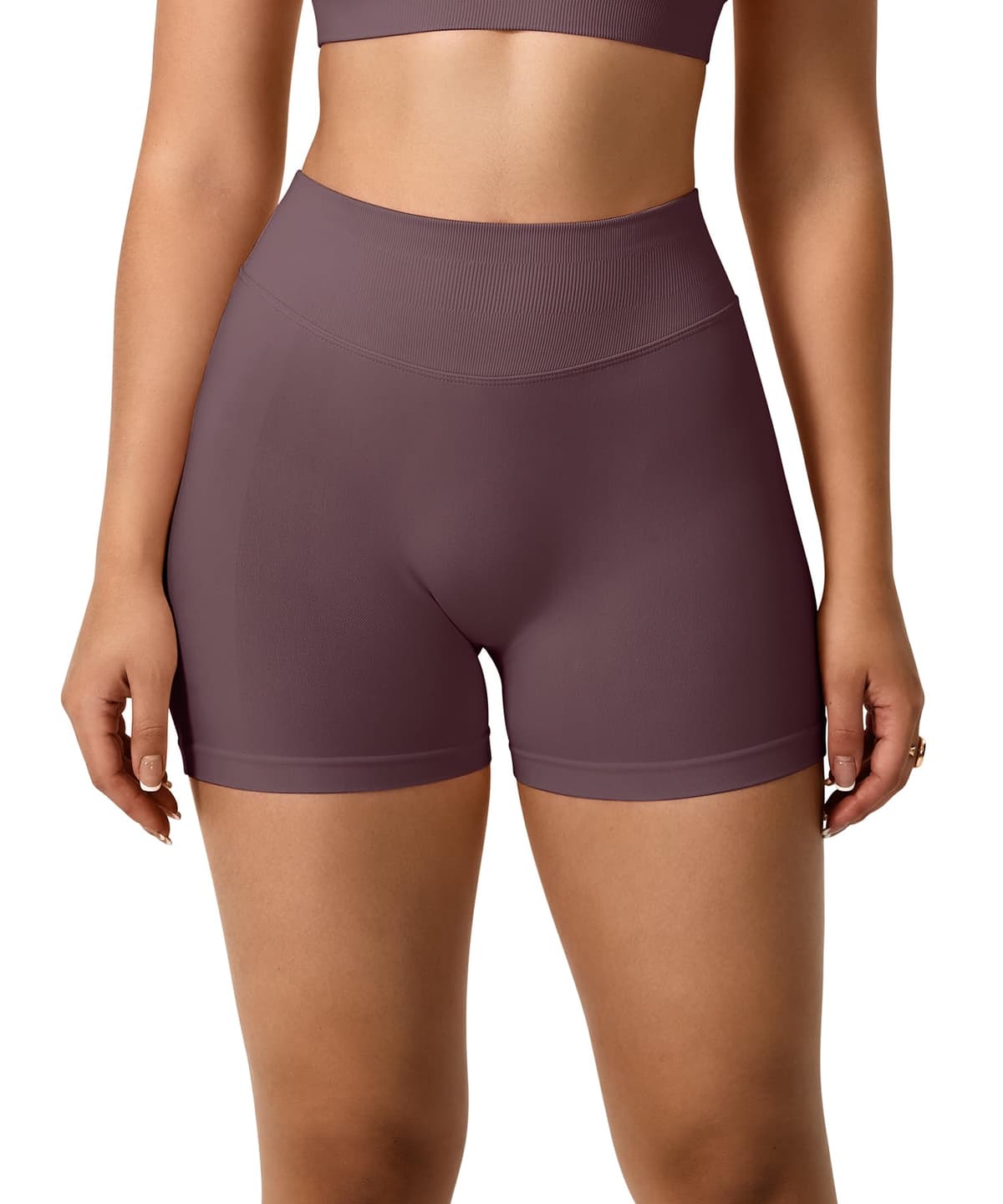 TAYOEA Pantalones Cortos Ciclismo Deportivos para Mujer Mallas Correr Cintura Alta Gimnasio Fitness Yoga Medias Push Up Booty Butt Scrunch Opaco Sin Costuras — view 3