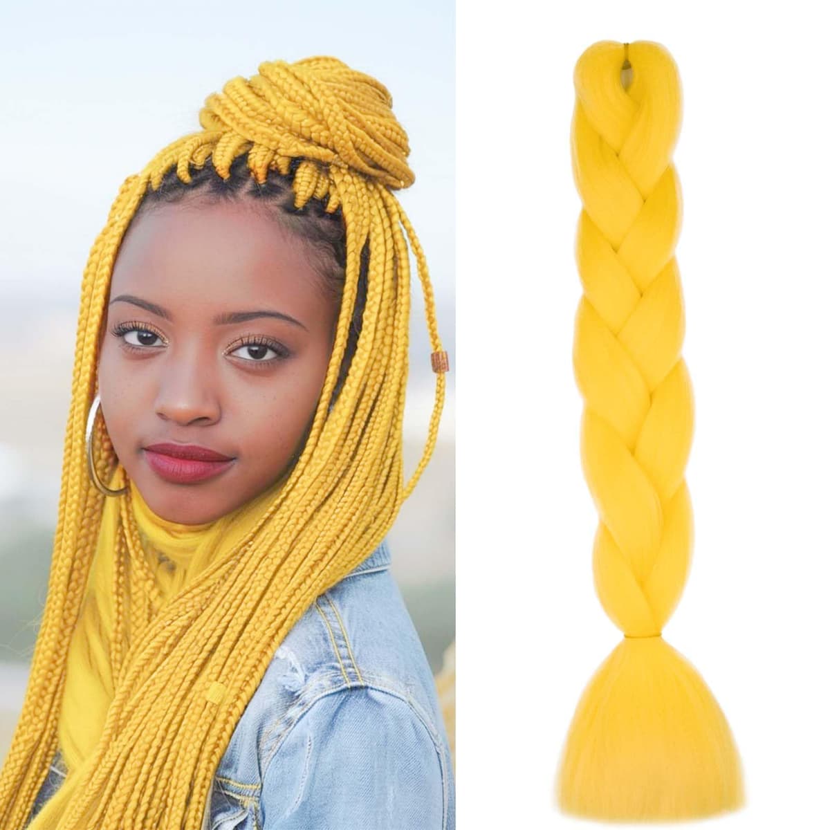 60cm Extensiones de Pelo Trenzas Africanas Castaño Oscuro Extensiones para Trenzas Africanas 1 pcs 100g Kanekalon Pelo para Trenzas Africanas Sintetico Extensiones de Trenzado Cabello Braiding — view 179