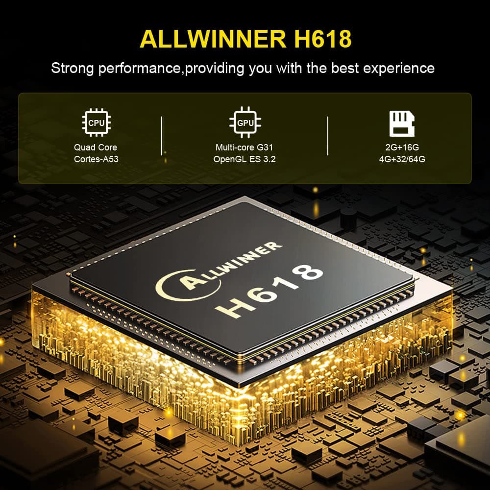 Android TV Box 12.0, HK1 TV Box 4GB RAM 32GB ROM Allwinner H618, Android Box Support 8K 3D 2.4/5.0GHz WIFI6 BT5.0,100M Ethernet HD 2.0 Smart Box TV — view 2