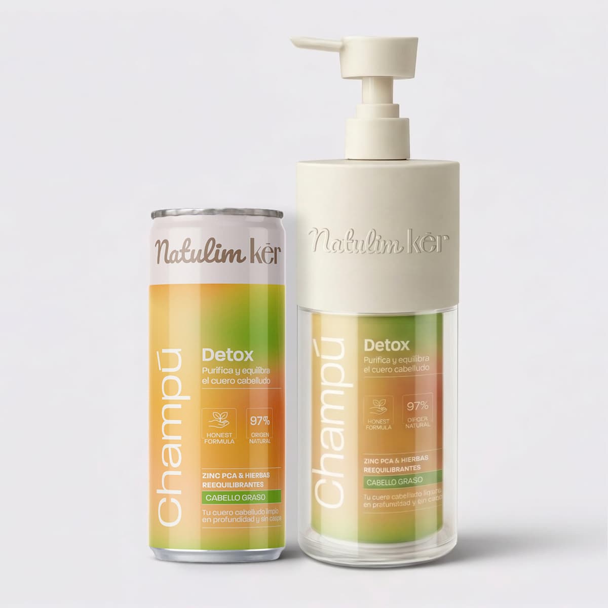 Natulim Kēr Champú Detox para Cabello Graso - Limpieza Profunda y Control de Grasa - Con Zinc PCA y Extractos Vegetales - Cuidado del Cuero Cabelludo - Cabello Fresco, Ligero y Revitalizado - 330 ml.