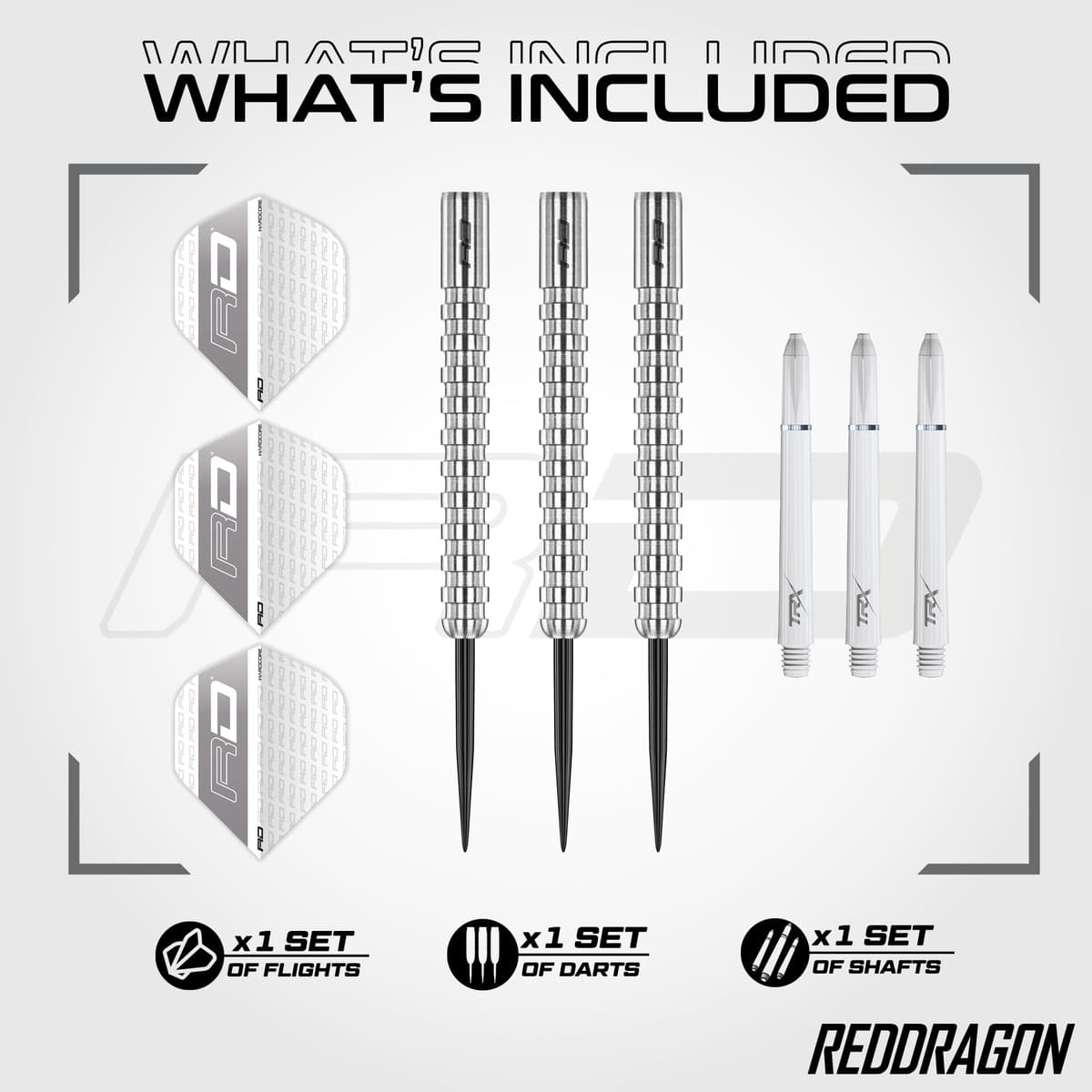 RED DRAGON Javelin 20g, 22g o 24g Dardos de Tungsteno de Punta de Acero con Plumas y Eje de Dardos — view 2