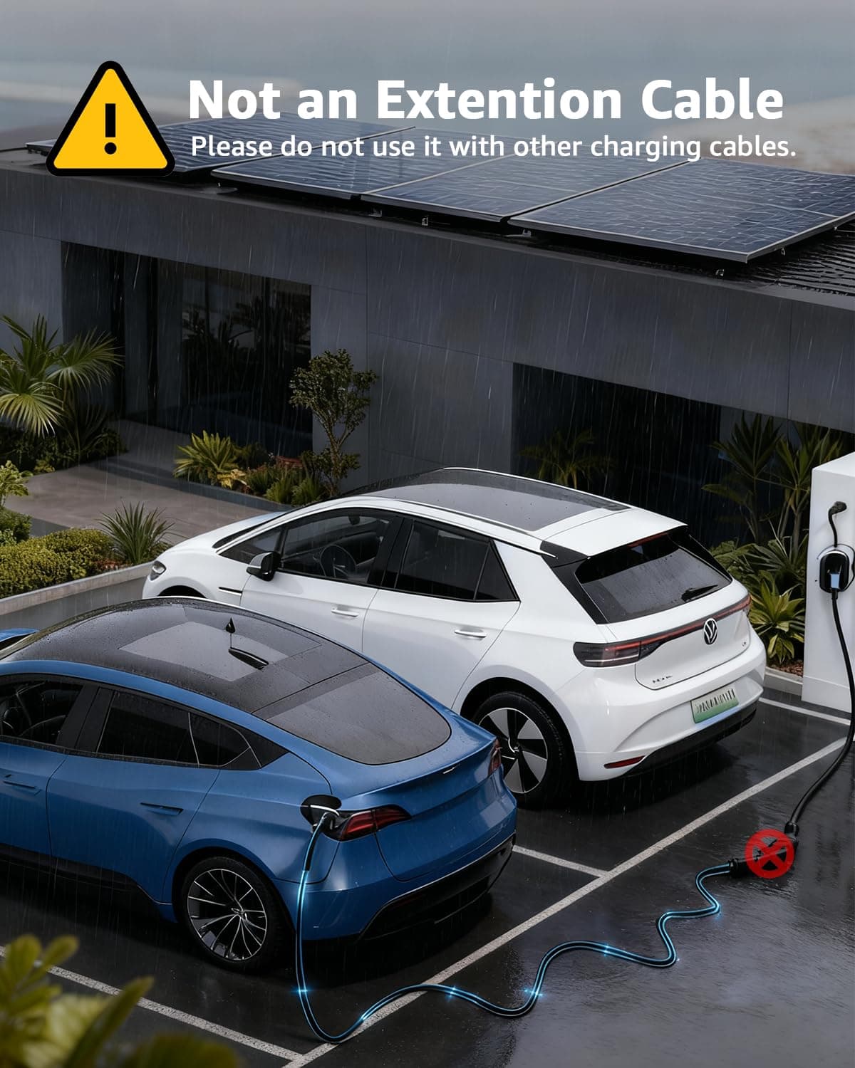 bokman Type 2 EV Charging Cable, Mode 3 / 32A / 7.2KW / 1 Phase / 10 Meter, Electric Vehicle Car Plug-in Hybrid Type 2 to Type 2 Fast Charging Cable — view 3