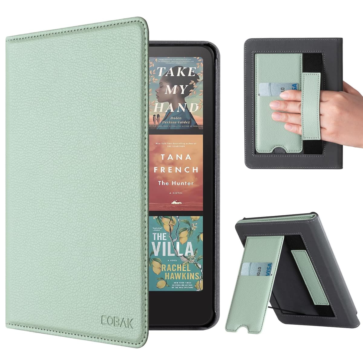 CoBak Case for All-New 7" Kindle Paperwhite(12th generation–2024)/Colorsoft Signature Edition(1st gen–2024)/Signature Edition(12th gen–2024) - PU Leather Cover with Auto Sleep/Wake, Jade — view 41