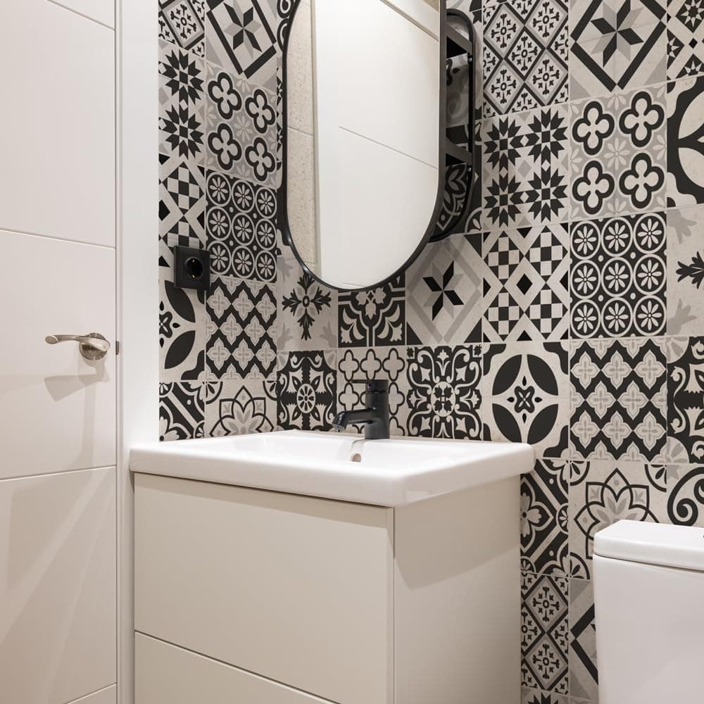 RE-COVERTILES - Pegatinas Azulejos Cocina y Baño Stickers de PVC Impermeables Antiarañazos Decoración de Pared Baldosas Peel and Stick - Modelo 24 Pzas 10x10 cm PS00179 Made in Italy — view 21