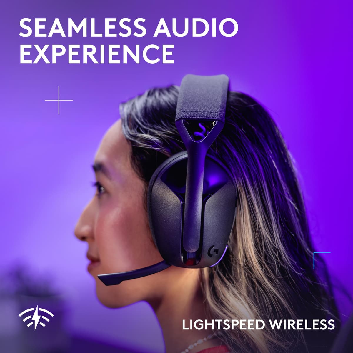 Logitech G G321 LIGHTSPEED Wireless Bluetooth Gaming Headset, dynamic comfort and fit, 16 kHz boom mic, 20+ hrs battery, PC, PS4, PS5, Nintendo Switch, Mobile - Black — view 4