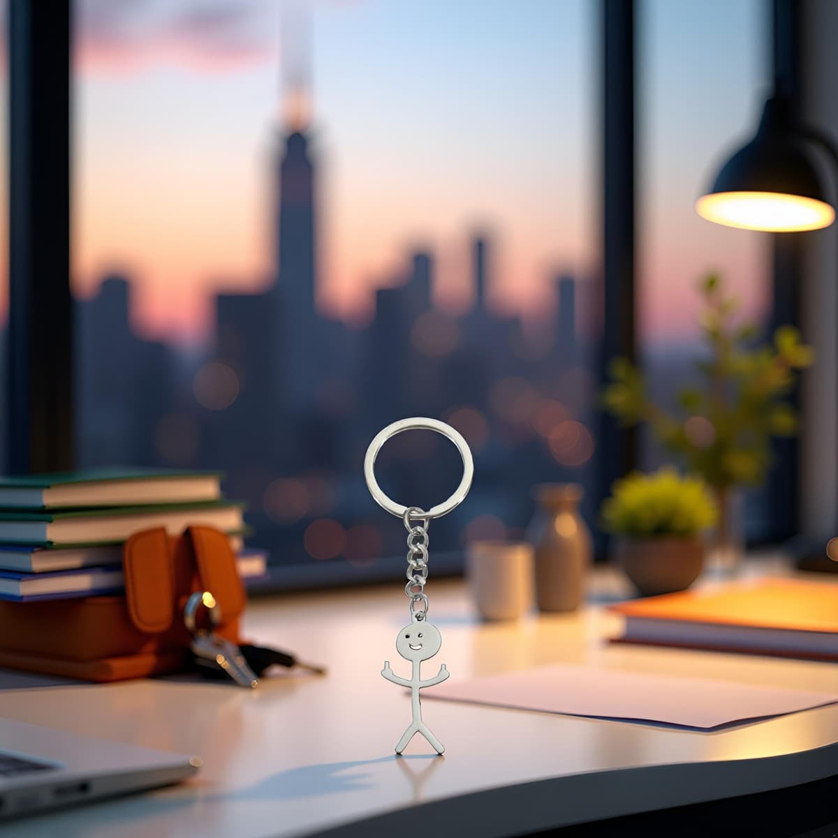 1Pc Silver Stainless Steel Funny Doodle Keychain Finger Pendant Keyring Long Distance Friendship Jewelry Gift for Men Women Keyrings, Keychains and Charms,Clothing, Shoes and Jewelry Accessories,