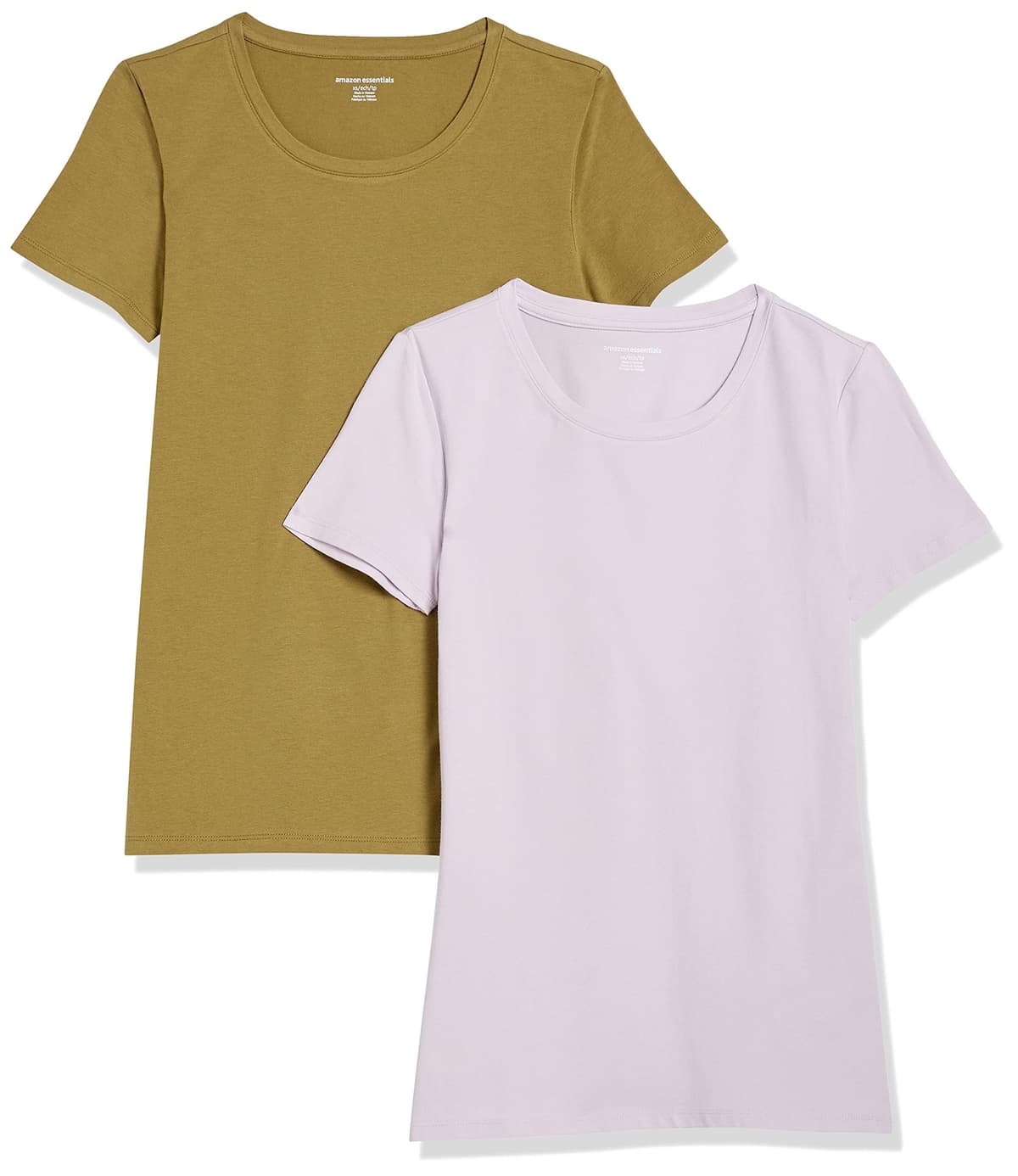 Amazon Essentials Camiseta de Manga Corta y Corte Estándar (Opciones de Cuello Redondo y Cuello en V) Mujer, Paquetes Múltiples — view 38