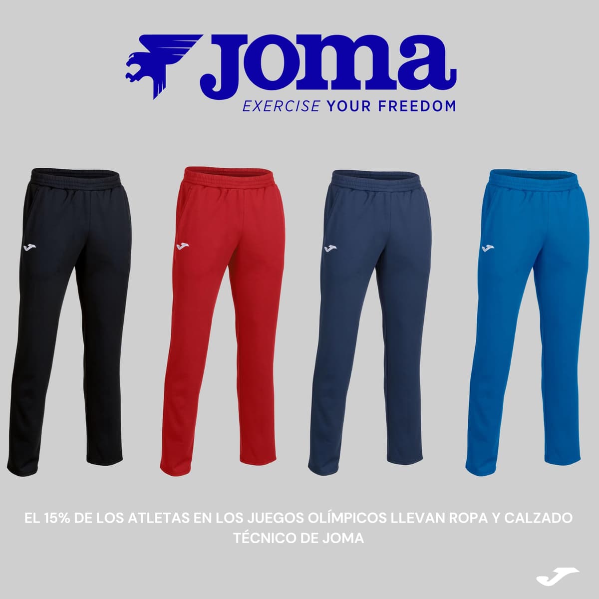 Joma Pantalón Largo Deportivo Hombre, 5XS - 3XL - Bolsillos y Cintura Elástica con Cordón - Cleo II — view 3
