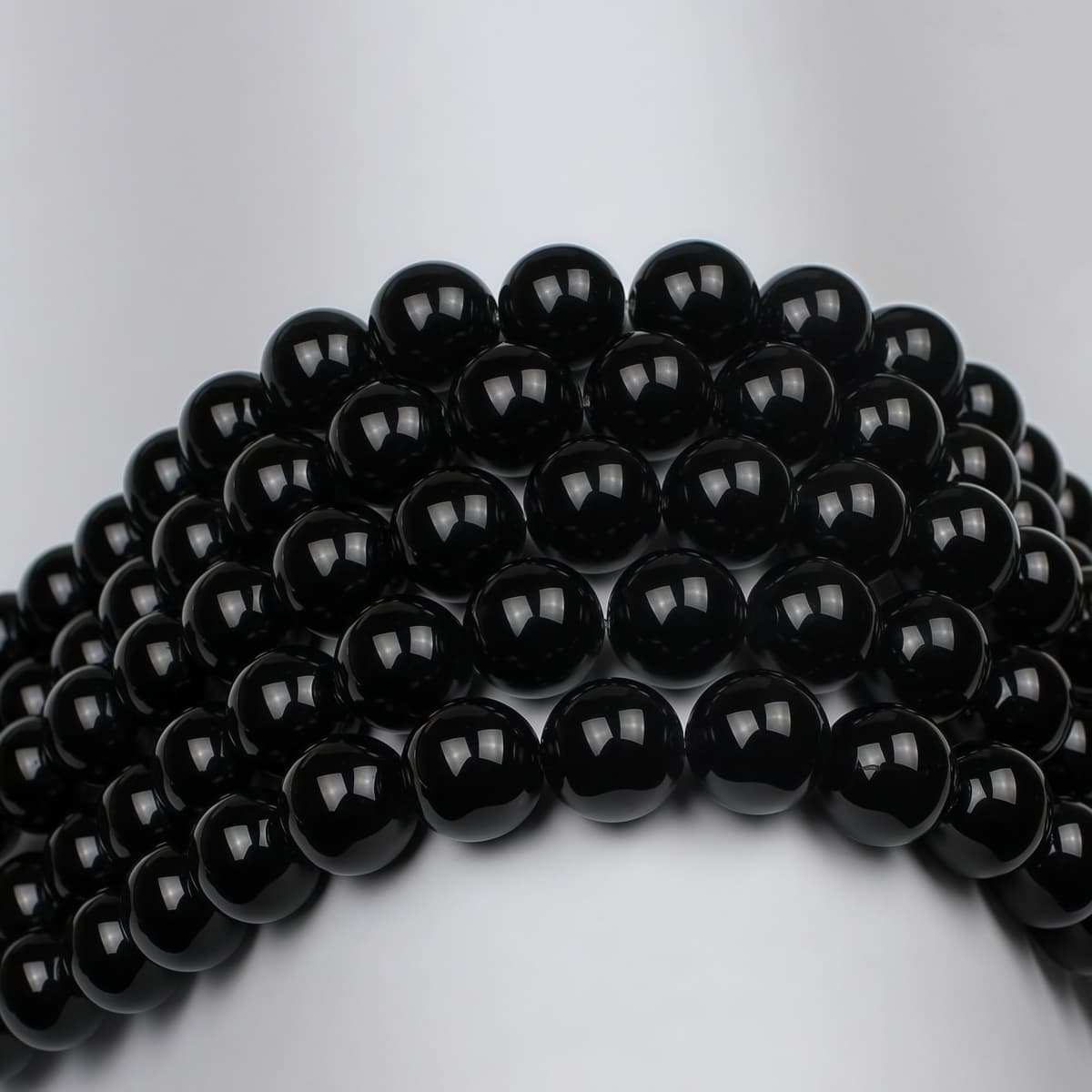 MJDCB 6mm 60 piezas Cuentas de Piedra Ónice Negro Redondas Sueltas Piedras Semipreciosas Naturales para Hacer Joyas Pulseras Collares — view 6